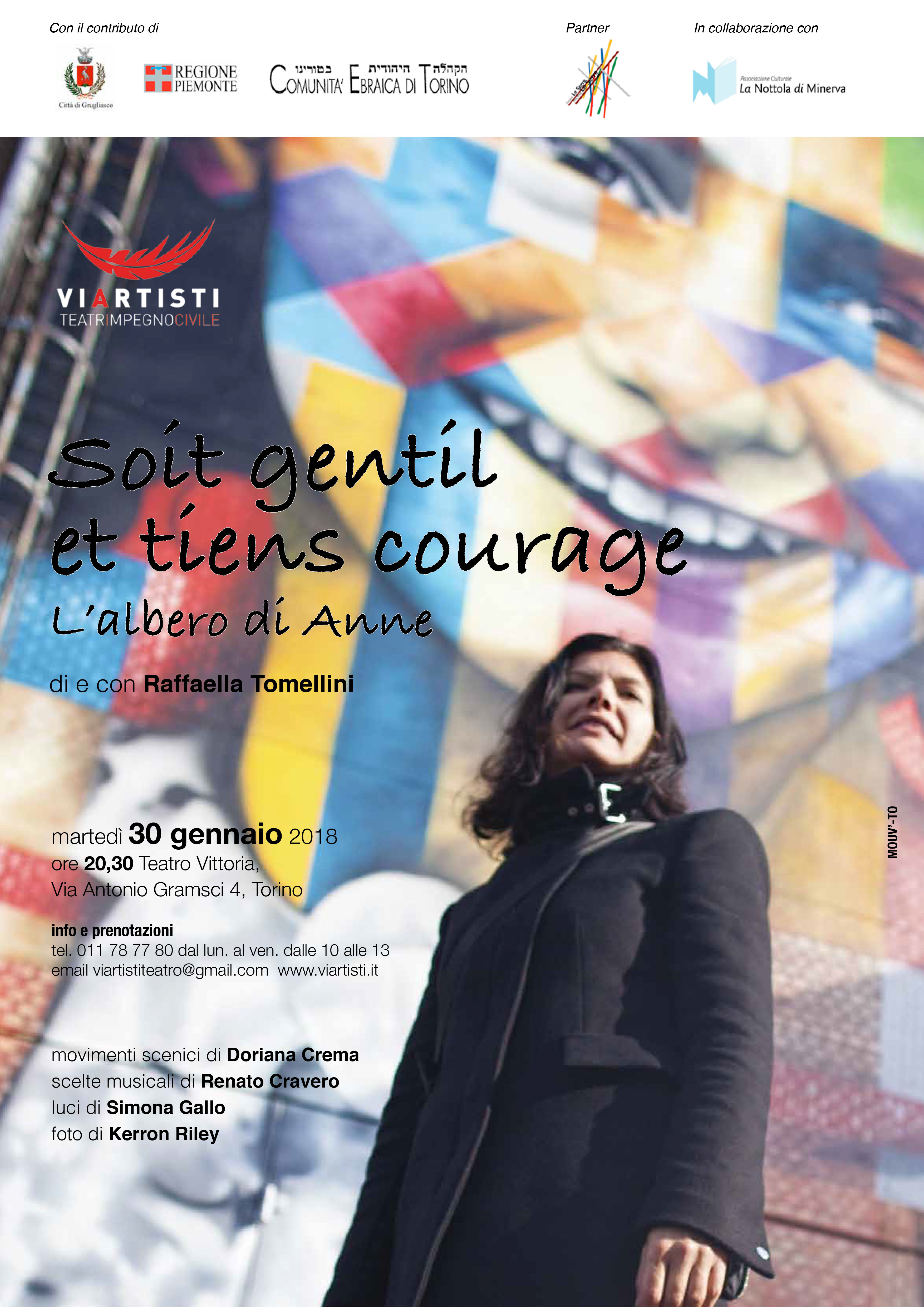 Locandina di SOIT GENTIL ET TIENS COURAGE/ L’ALBERO DI ANNE al Teatro Vittoria di Torino